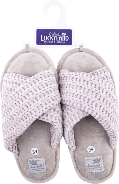 Изображение Тапочки женские домашние Лакки Лэнд 4441W-CH-O плетеные Степ-Трейд , 1 пара