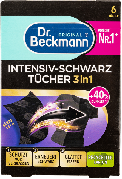 Изображение Салфетки для обновления цвета Доктор бекманн черные ткани Дельта Пронатура к/у, 6 шт