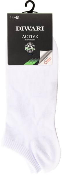 Изображение Носки размер 29 мужские Дивари 15С-74СП актив белые Конте СПА м/у, 1 пара