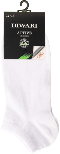 Изображение Носки размер 27 мужские Дивари 15С-74СП актив белые Конте СПА м/у, 1 пара