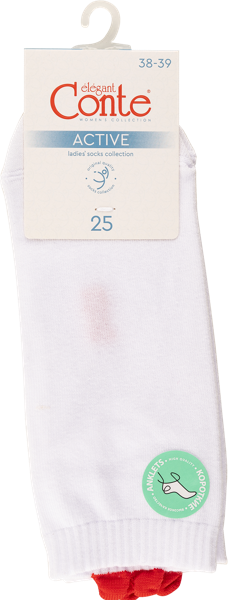 Изображение Носки размер 25 женские Конте 20С-18СП актив белые с се Конте СПА м/у, 1 пара