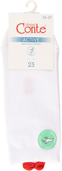 Изображение Носки размер 23 женские Конте 20С-18СП актив белые с се Конте СПА м/у, 1 пара