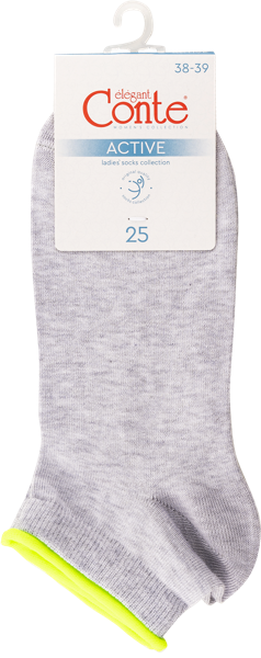 Изображение Носки размер 25 женские Конте 12С-32СП серые Конте СПА м/у, 1 пара