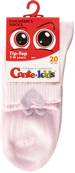 Изображение Носки размер 20 детские Конте 19С-191СП розовые с серде Конте СПА м/у, 1 пара