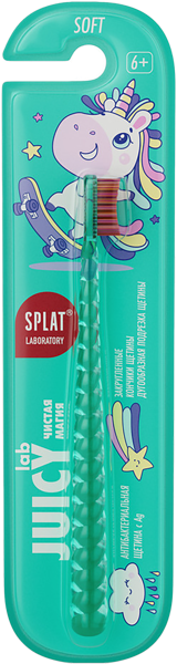 Изображение Зубная щетка детская с 6 лет Сплат джуси лаб магия единорога прозрачн Сплат Косметика п/у, 1 шт