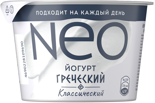 Изображение Йогурт 2% греческий Нео натуральный ВБД п/б, 230 г