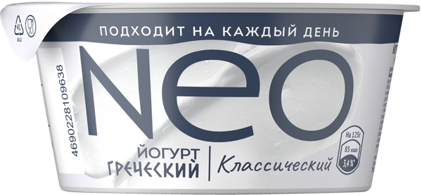 Изображение Йогурт 2% греческий Нео натуральный ВБД п/б, 125 г