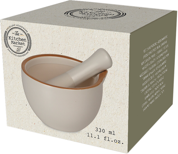 Изображение Ступка 330мл с пестиком Купман кремовая Купман Интернэшнл к/у, 1 шт