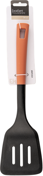 Изображение Лопатка 34см для кухни Купман черная пластик перфориров Купман Интернэшнл к/у, 1 шт