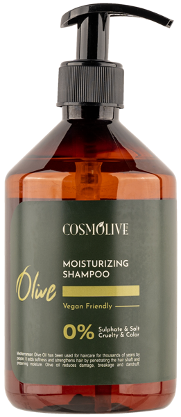 Изображение Шампунь для всех типов волос Космолив олива увлажняющий Космолив Козметик п/у, 500 мл
