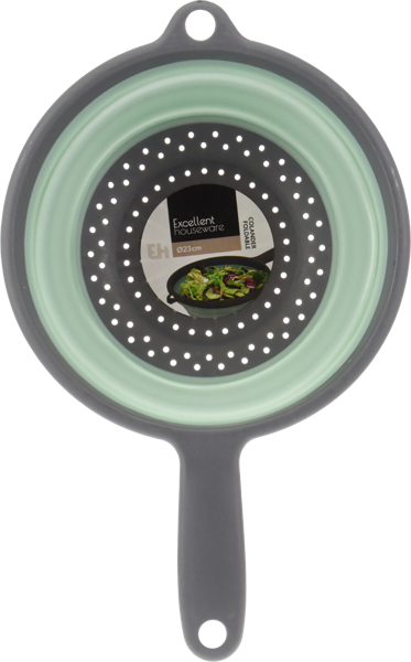 Изображение Дуршлаг 23см с ручкой Купман складной цветной Купман Интернэшнл , 1 шт