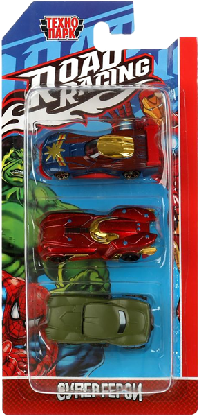 Изображение Машина 7,5 см Роад рейсинг супергерои Шанту Сити п/у, 3 шт