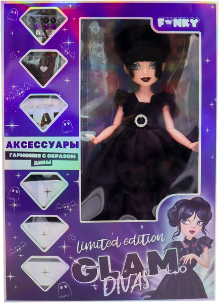 Изображение Кукла 25 см Фанки тойз вэнди черное платье Шанту Шенгай к/у, 1 шт