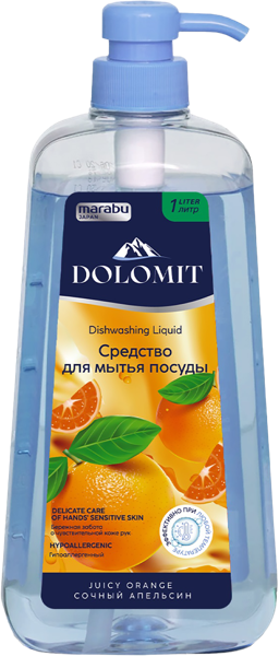 Изображение Средство для мытья посуды Марабу сочный апельсин Лисун Интернэшнл п/у, 1 л