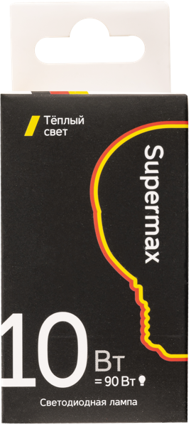 Изображение Лампочка 10Вт E14 3000К Супермакс светодиодная шар матовая Космос Электро к/у, 1 шт