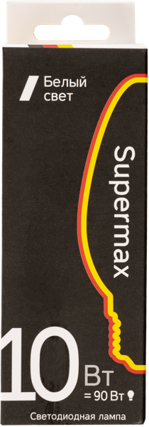 Изображение Лампочка 10Вт E14 4000К Супермакс светодиодная свеча матова Космос Электро к/у, 1 шт