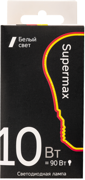 Изображение Лампочка 10Вт E27 4000К Супермакс светодиодная лон матовая Космос Электро к/у, 1 шт