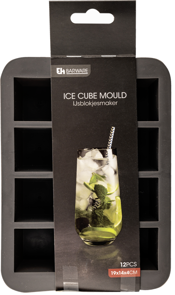 Изображение Форма 19*14см для льда Купман 12 кубиков черная Купман Интернэшнл , 1 шт