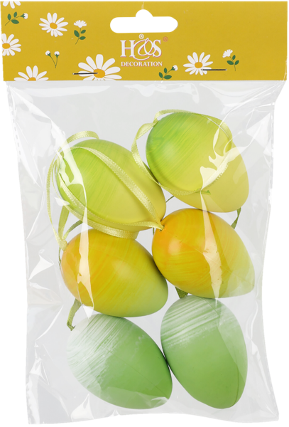 Изображение Подвеска 6см пасхальная Купман яйцо зеленый градиент Купман Интернэшнл , 6 шт