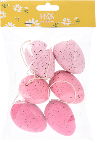 Изображение Подвеска 6см пасхальная Купман яйцо розовый градиент Купман Интернэшнл , 6 шт