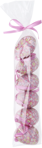 Изображение Подвеска пасхальная Купман яйцо розовое сиреневое Купман Интернэшнл , 6 шт