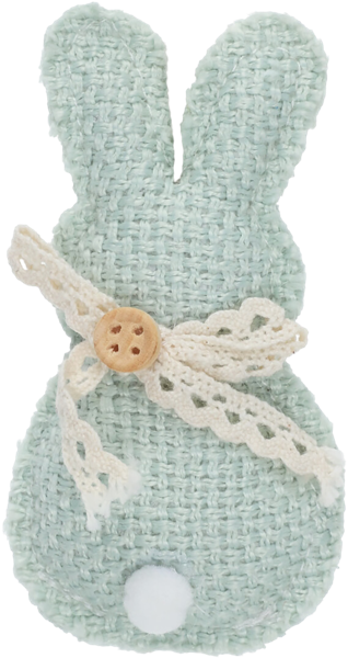 Изображение Подвеска 10см пасхальная Купман кролик цветной льняной Купман Интернэшнл , 1 шт