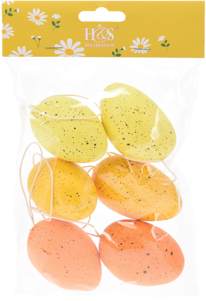 Изображение Подвеска 6см пасхальная Купман яйцо красный градиент Купман Интернэшнл , 6 шт