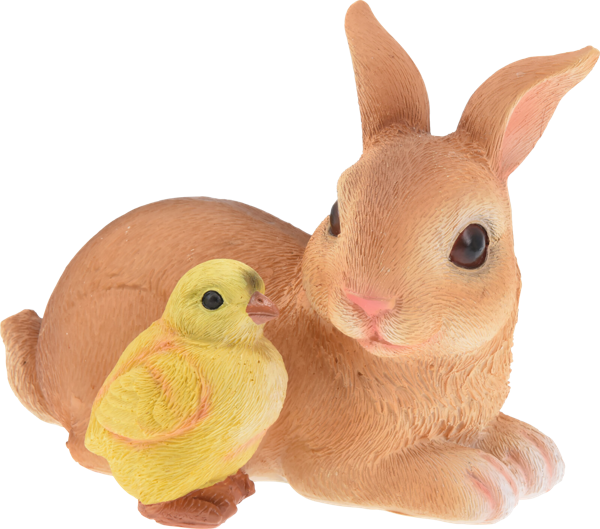 Изображение Фигурка 10*8см Купман кролик с утенком Купман Интернэшнл , 1 шт