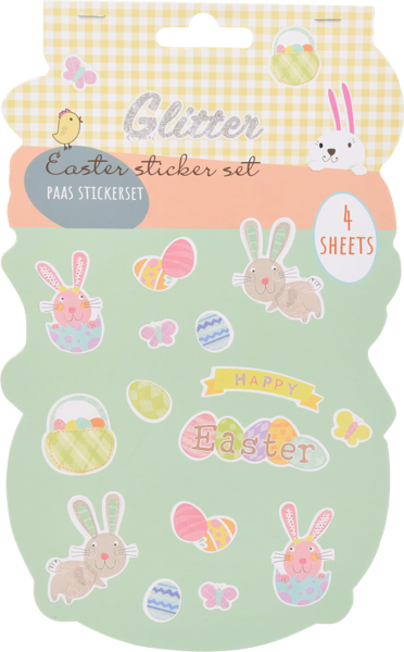 Изображение Наклейки пасхальные Купман цветные с блестками Купман Интернэшнл , 1 шт