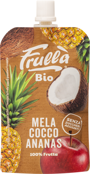 Изображение Пюре фруктовое Фрулла Био яблоко ананас кокос Натура Нуова м/у, 100 г