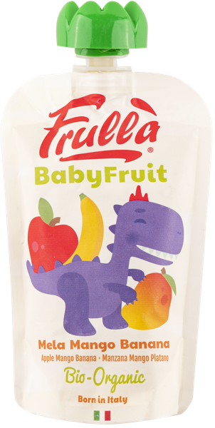 Изображение Пюре фруктовое с 6 мес Фрулла Органик яблоко манго банан Натура Нуова пауч, 100 г