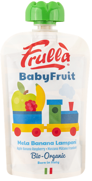 Изображение Пюре фруктовое с 6 мес Фрулла Органик банан малина Натура Нуова пауч, 100 г