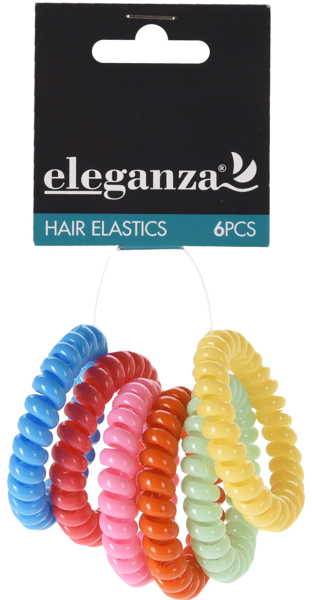 Изображение Резинка для волос Купман спираль 6 цветов Купман Интернэшнл м/у, 6 шт