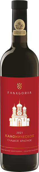 Изображение Вино красное сладкое Каберне Совиньон купаж Каноническое Фанагория с/б, 0,75 л