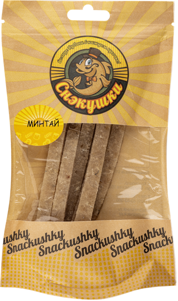 Изображение Минтай сушеный Снэкушки премиум соломка Мистер Снэк м/у, 70 г
