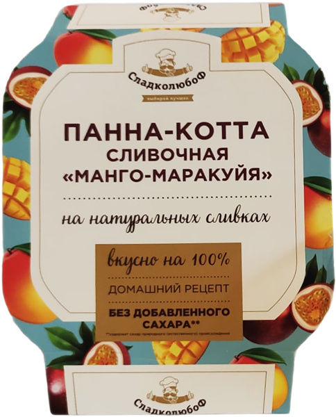 Изображение Десерт манго-маракуйя Сладколюбоф панна-котта Полезный продукт п/б, 150 г