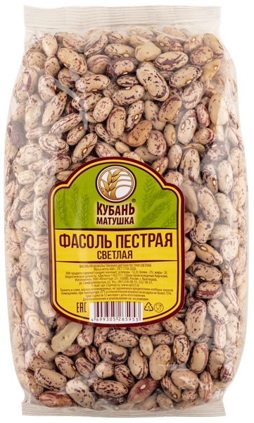 Изображение Фасоль пестрая Кубань матушка светлая Югоптторг-23 м/у, 600 г