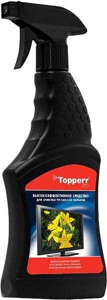 Изображение Очиститель для экранов Топперр без разводов спрей Гринфилд Рус п/у, 500 мл
