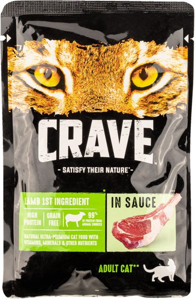 Изображение Корм для кошек Крэйв ягненок в соусе Марс м/у, 70 г
