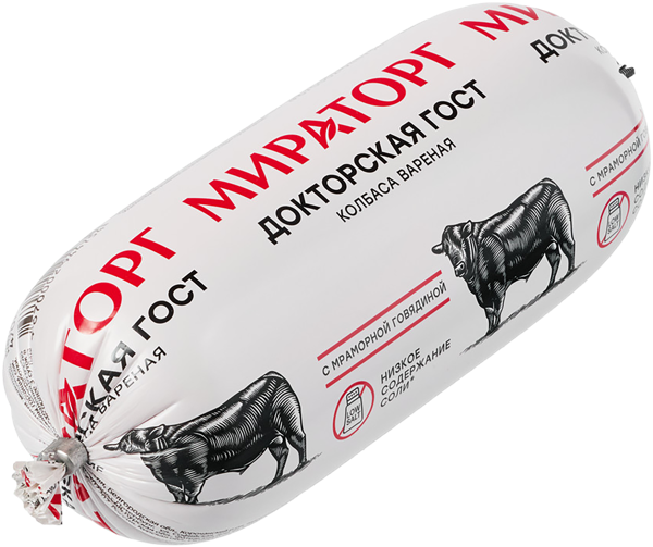Изображение Колбаса вареная Мираторг докторская Мираторг-Курск п/а, 470 г