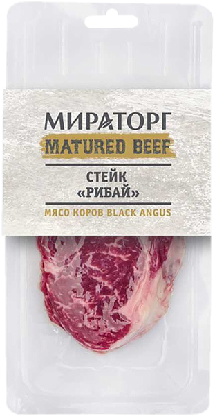 Изображение Мясо коров охлажденное Мираторг Стейк Рибай Брянская Мясная Компания в/у, 250 г