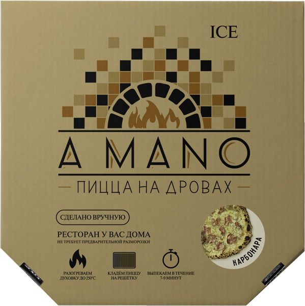 Изображение Пицца замороженная А Мано карбонара Устян А.С. в/у, 450 г