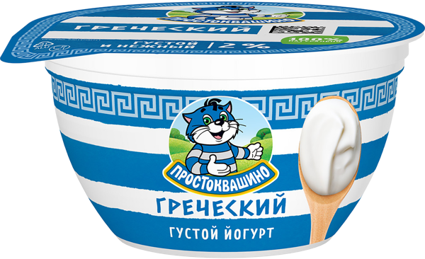 Изображение Йогурт 2% греческий Простоквашино натуральный Эйч энд Эн п/б, 135 г