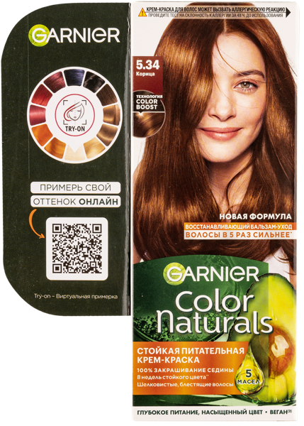 Изображение Краска для волос Колор нэйчралс корица №5.34 Лореаль к/у, 1 шт