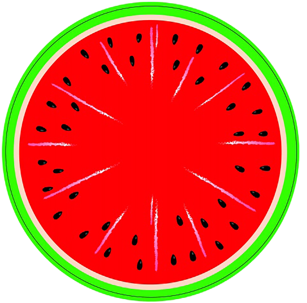 Изображение Мяч 23 см Дрим мейкерс арбуз Волшебный остров сетка, 1 шт