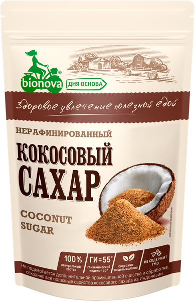 Изображение Сахар кокосовый Бионова Новапродукт АГ м/у, 200 г
