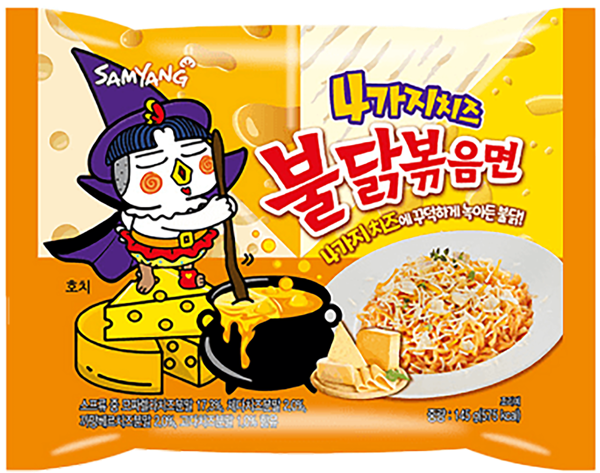 Изображение Лапша быстрого приготовления Самянг острая четыре сыра Самянг Фудс м/у, 145 г