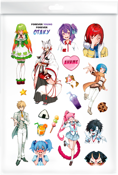 Изображение Стикеры 15*21см для фанатов Феникс+ герои косплеи аниме Феникс+ , 1 шт