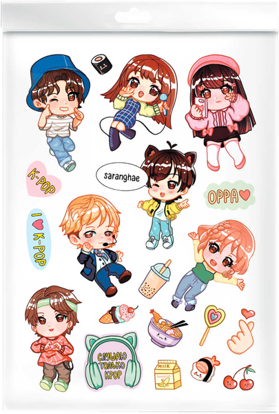 Изображение Стикеры 15*21см для фанатов Феникс+ к-поп Феникс+ , 1 шт