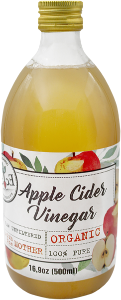 Изображение Уксус яблочный 5% Экоке органик нефильтрованный Эковинал с/б, 500 мл